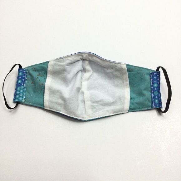 2/$15 - Blue Mask, Blue Hexagon Anchor Face Mask, Filti Filter - Picture 4 of 16